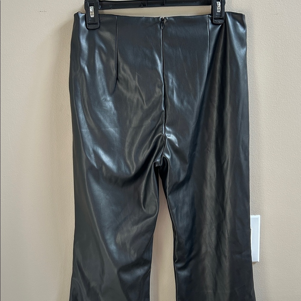 Vestique Black Rockstar Glam Pants Faux Leather Size Large NWT - Picture 7 of 10